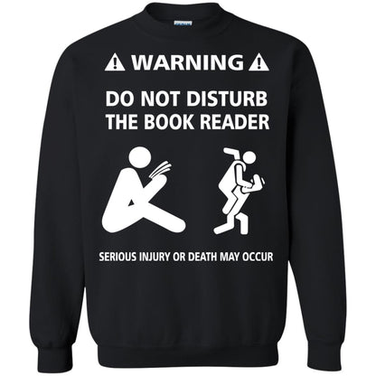 Warning Do Not Disturb The Book Reader Serious Injury Or Death May Occur Black