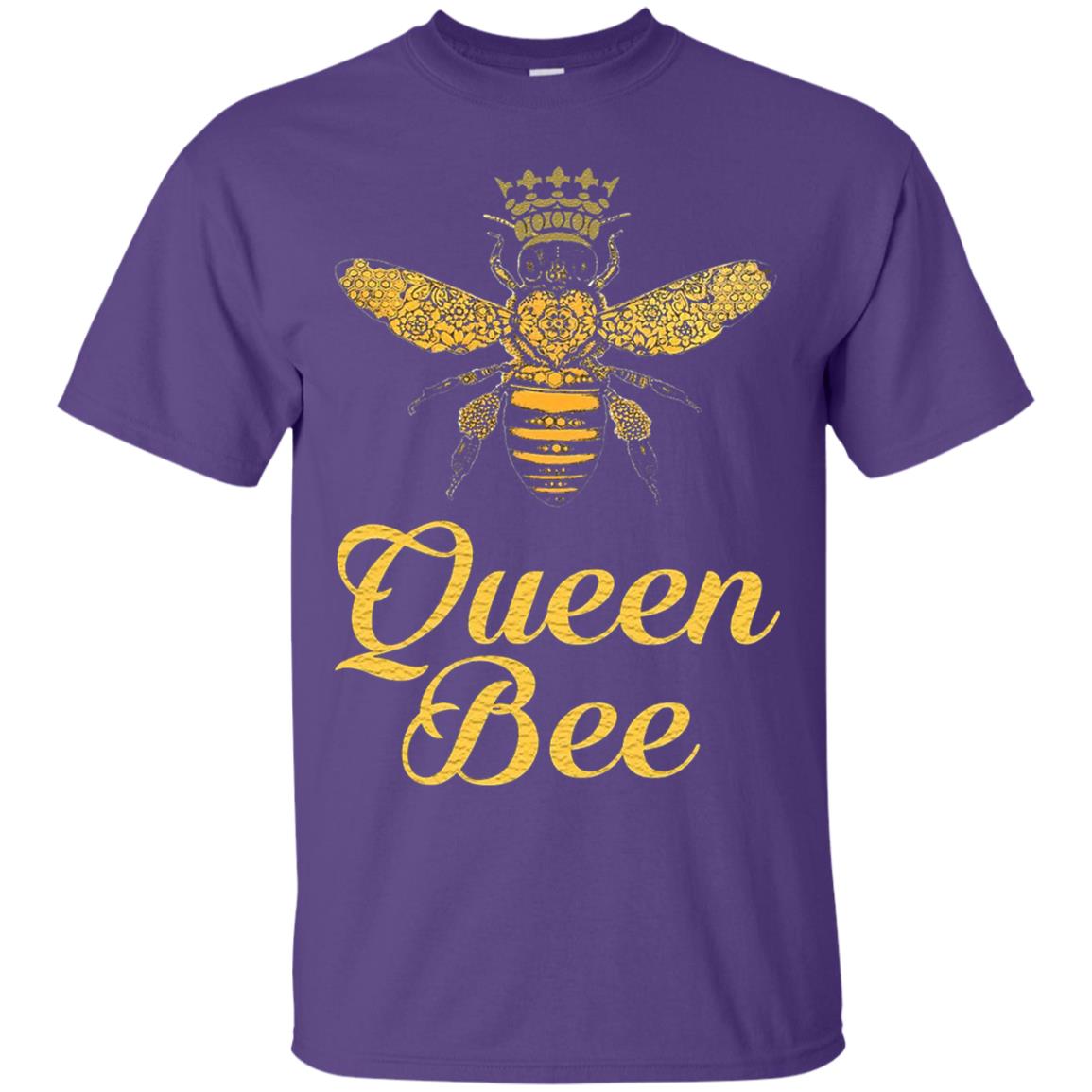 Bee Lover T-shirt Queen Bee Crown T-shirt Purple
