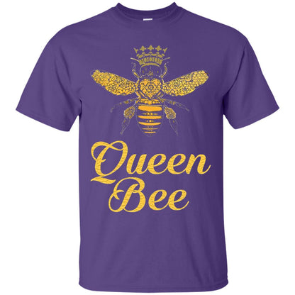 Bee Lover T-shirt Queen Bee Crown T-shirt Purple