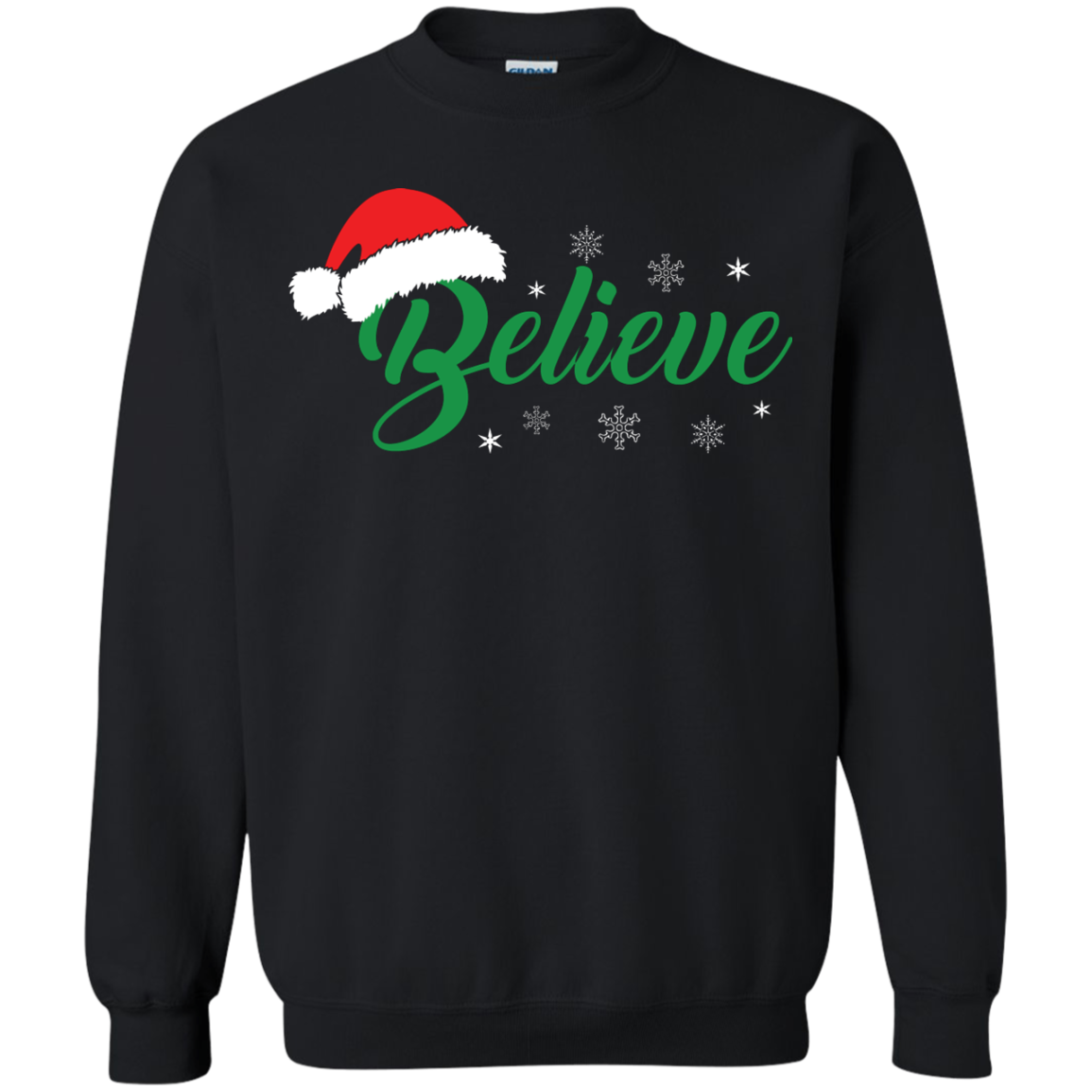 Christmas T-Shirt Believe In Santa Black