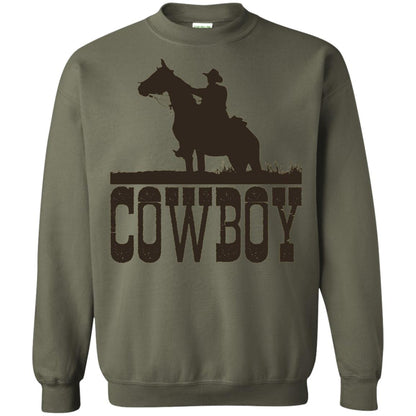 Horse Rider Western Cowboy T-shirt Military Green