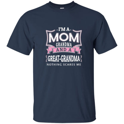 Nana T-shirt Nothing Scares Me I_m Mom Grandma Navy
