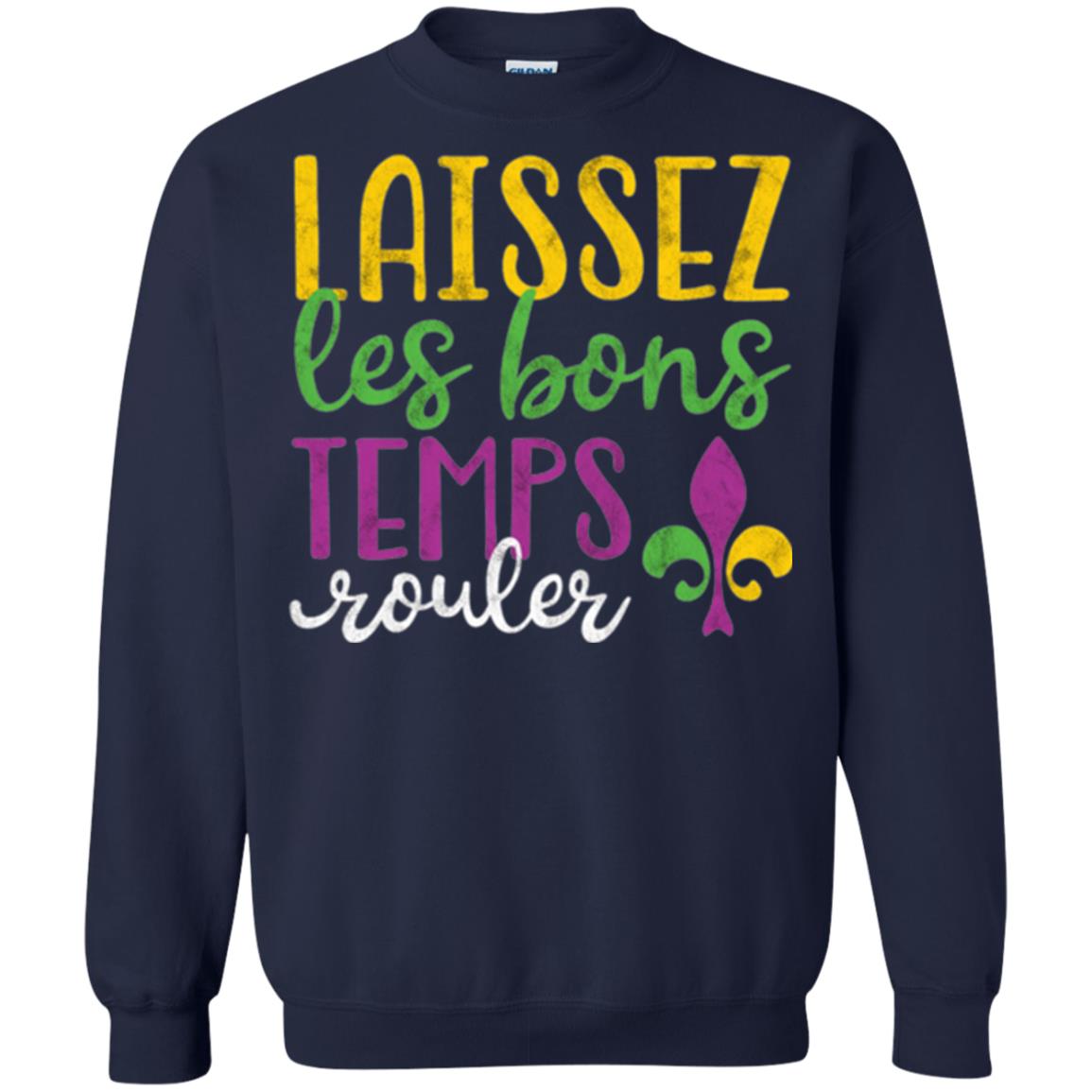 Mardi Gras T-shirt Laissez Les Bons Temps Rouler Navy