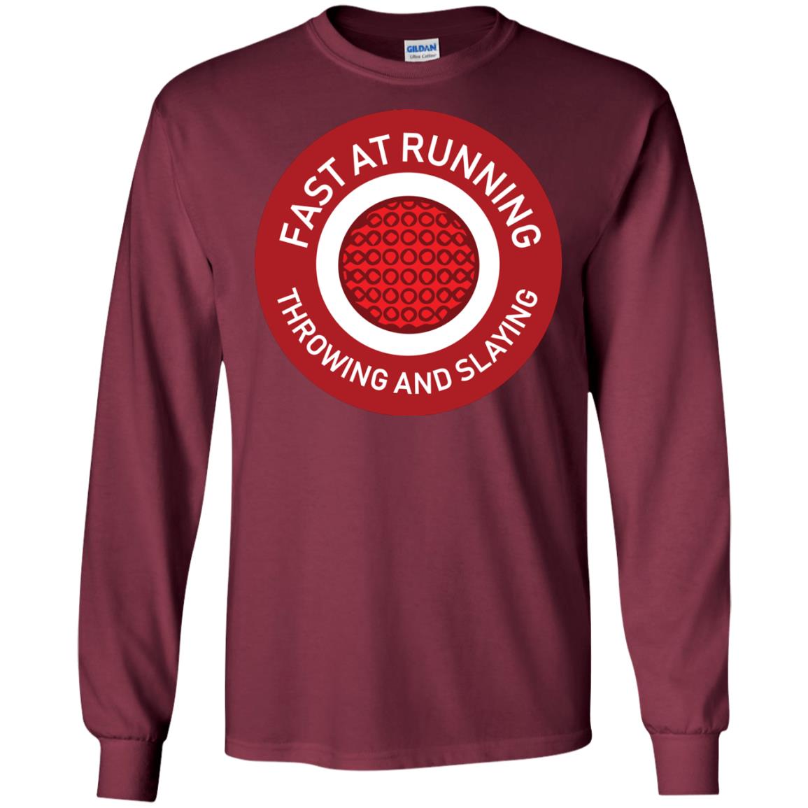 Fast At Running Throwing And Slaying Dodgeball Shirts Maroon