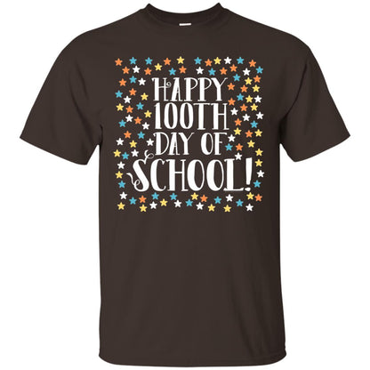 Teacher T-shirt Happy 100th Day Of School 100 Stars