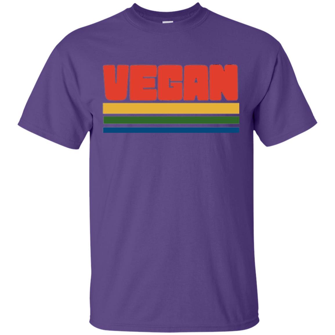 Vegan T-shirt Retro Style Veganism Purple