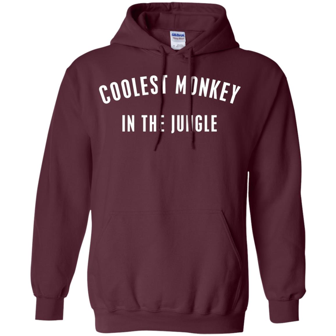 Monkey T-shirt Coolest Monkey In The Jungle Maroon