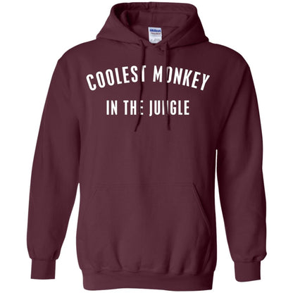 Monkey T-shirt Coolest Monkey In The Jungle Maroon