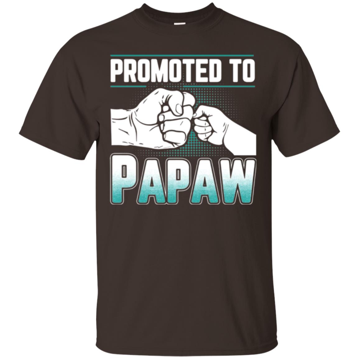 Promoted To Papaw Papa T-shirt Dark Chocolate