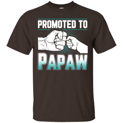 Promoted To Papaw Papa T-shirt Dark Chocolate