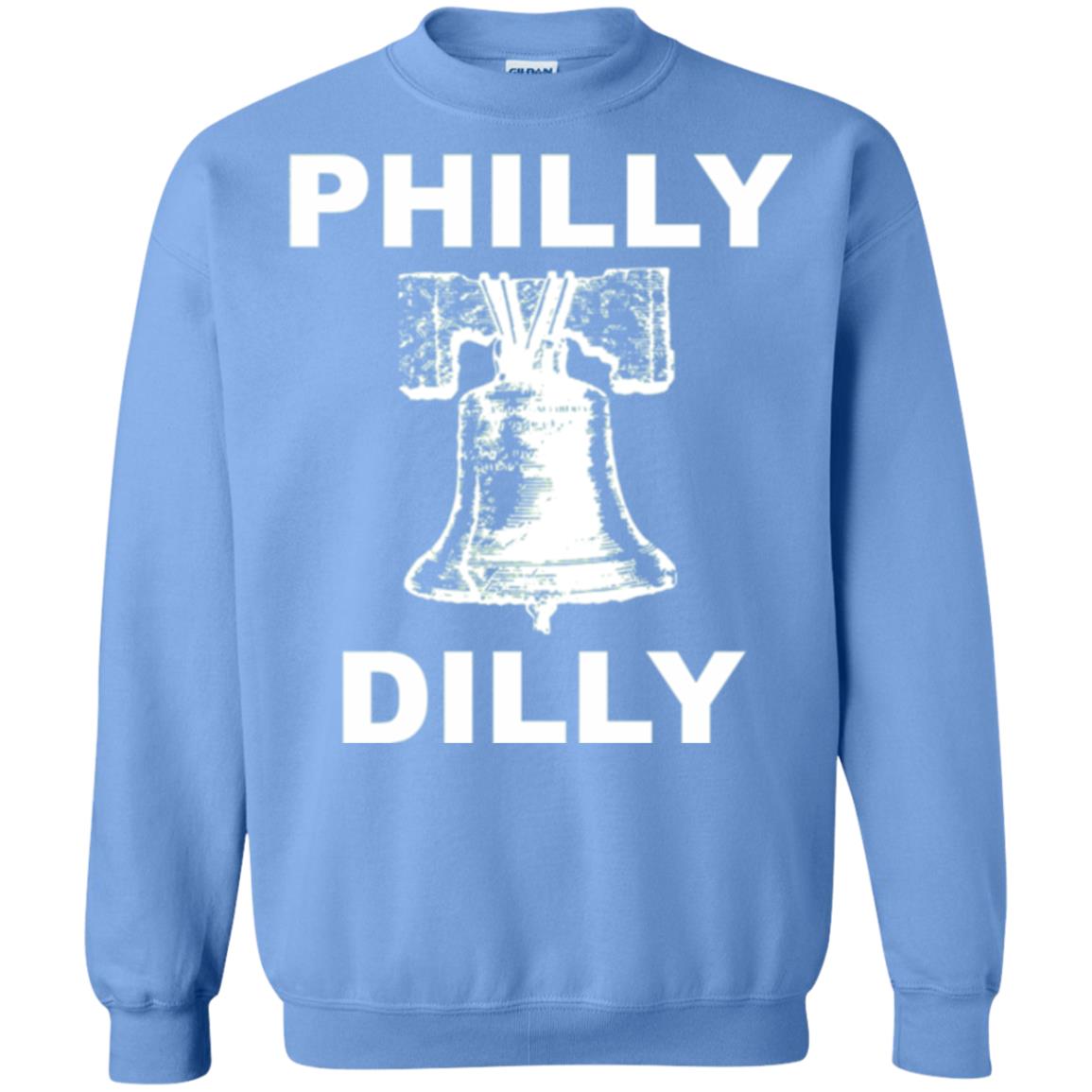 Football T-shirt Philly Dilly With Liberty Bell And Crack Philadelphia Carolina Blue