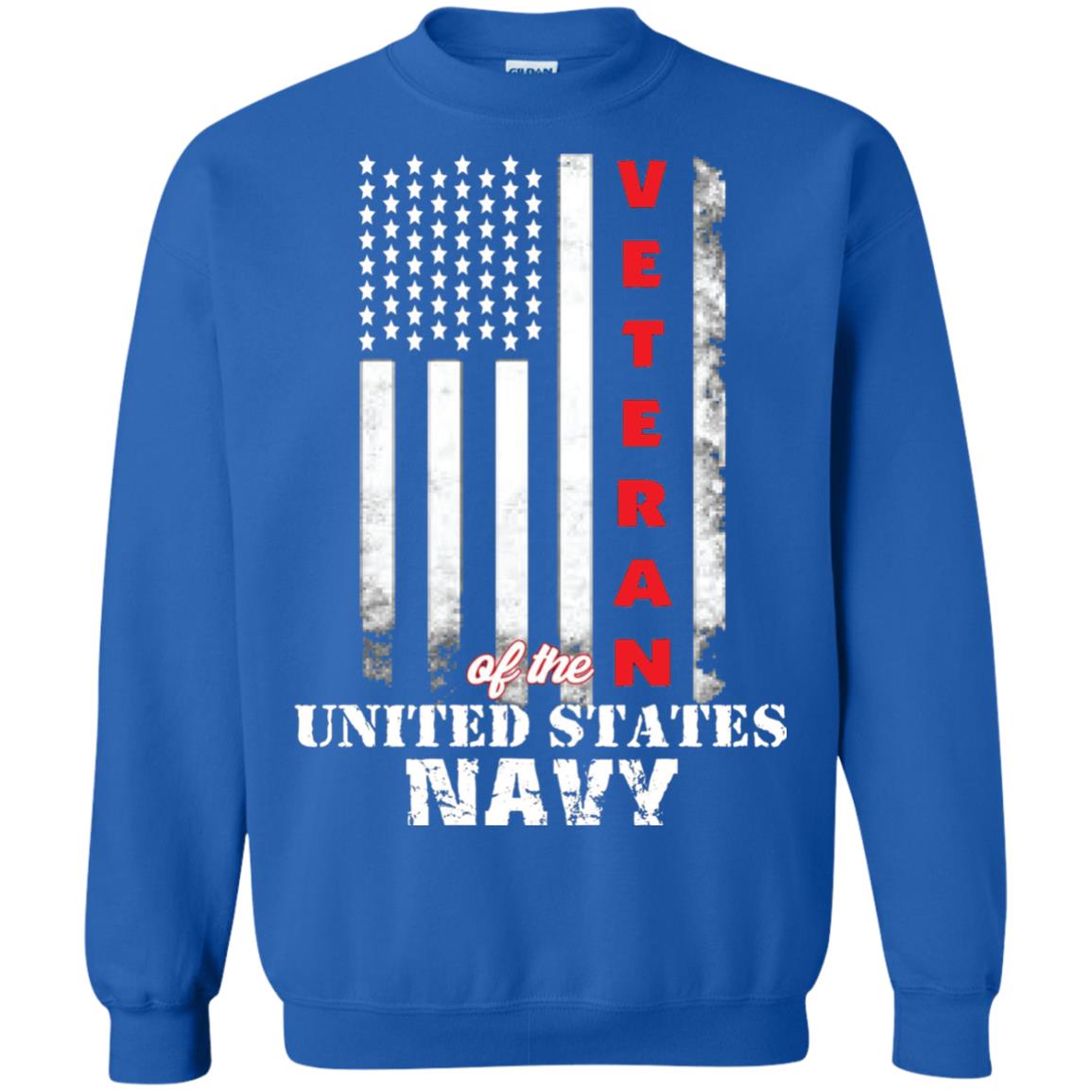 Armed Forces Us Navy Vintage Veteran T-shirt Royal