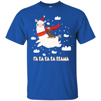 Fa La La La Llama With Dachshund X-mas Gift Shirt Royal