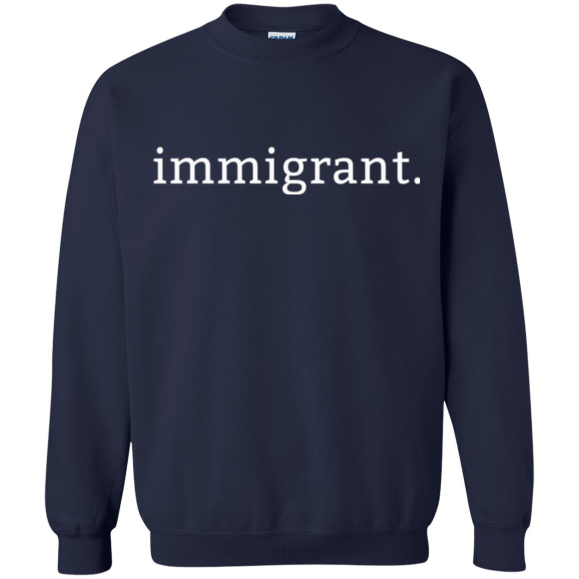 Anti Racism T-shirt Immigrant Simple Minimalist Navy