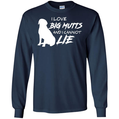 Dog Lover T-shirt I Love Big Mutts And I Cannot Lie Navy