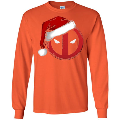 Christmas T-shirt Marvel Deadpool Icon Santa Hat Christmas Graphic Orange