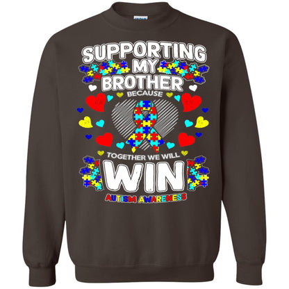 Autism Awareness Shirts For Supporting My Brother Dark Chocolate