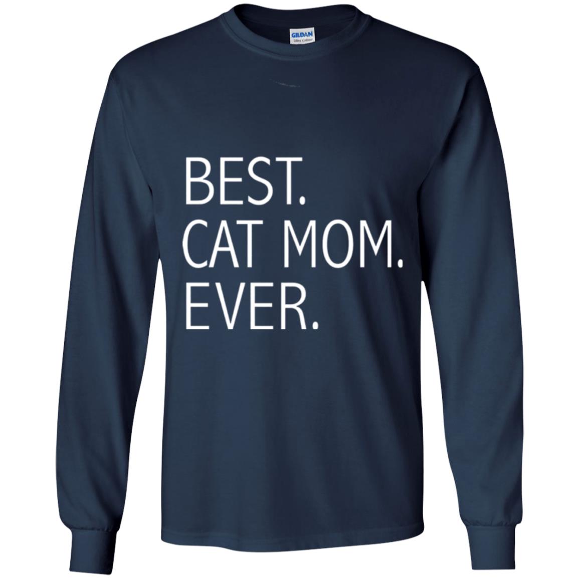 Funny Best Cat Mom Ever T-shirt Cute Cat Lady Navy
