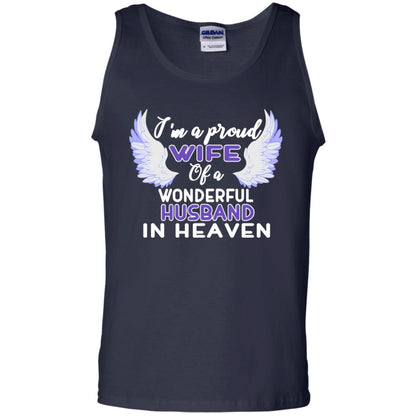 I'm A Proud Wife Of A Wonderful Husband In Heaven Best Shirt For Wife Navy