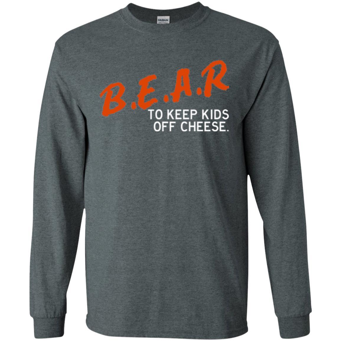 Chicago Football T-shirt B.e.a.r. To Keep Kids Off Cheese Dark Heather