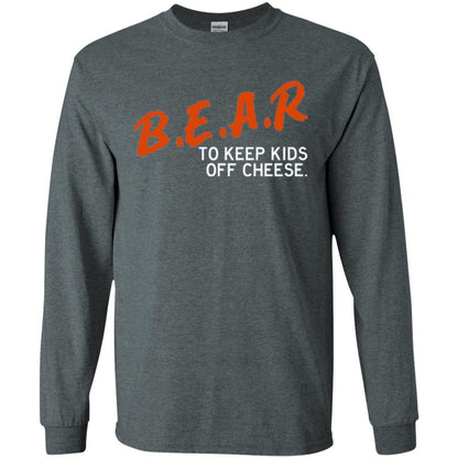 Chicago Football T-shirt B.e.a.r. To Keep Kids Off Cheese Dark Heather