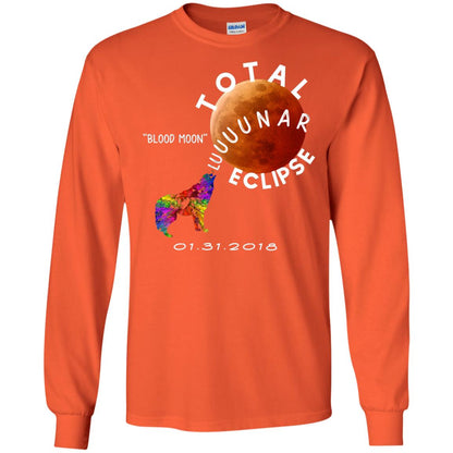 Best Total Lunar Eclipse Shirt 2018 Blood Moon T-shirt Orange