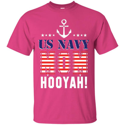 Us Navy Mom Hooyah Shirt Heliconia