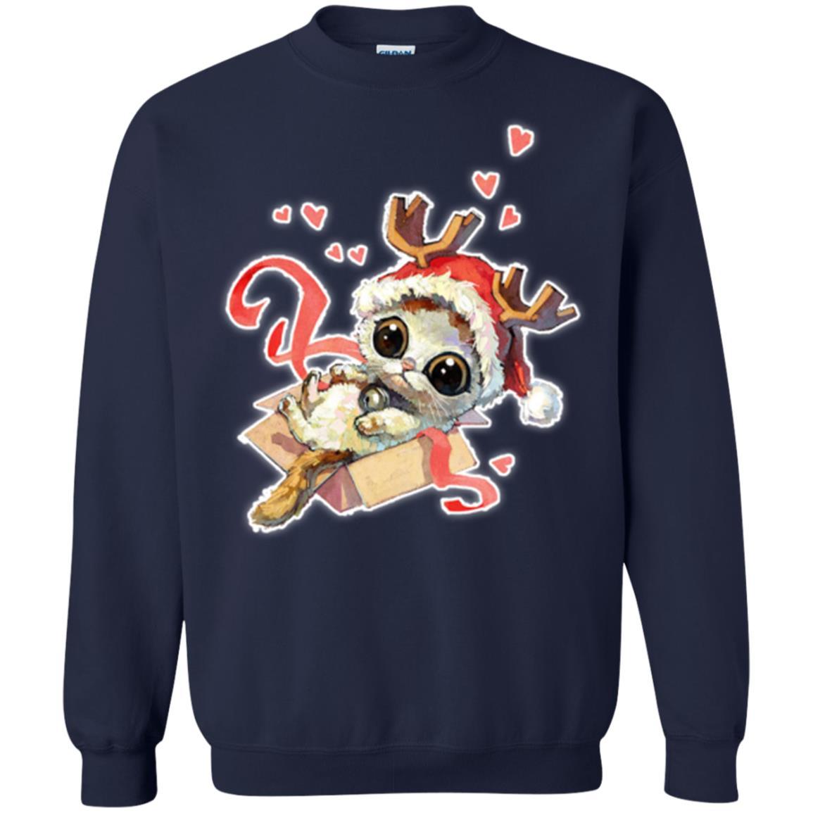 Cat Lover T-shirt Merry Christmas Navy