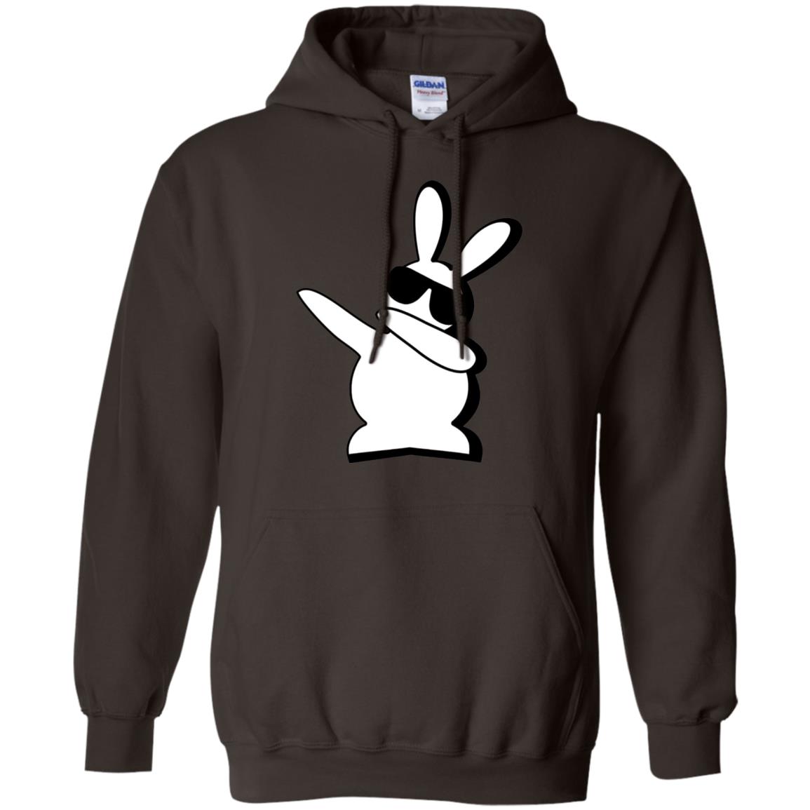 Dabbing Hip Hop Bunny Easter Shirt Dark Chocolate