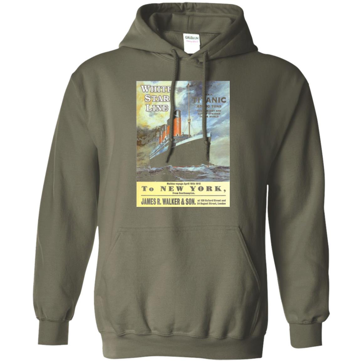 Film T-shirt Sailing Ship Cruise Vintage Poster Military Green