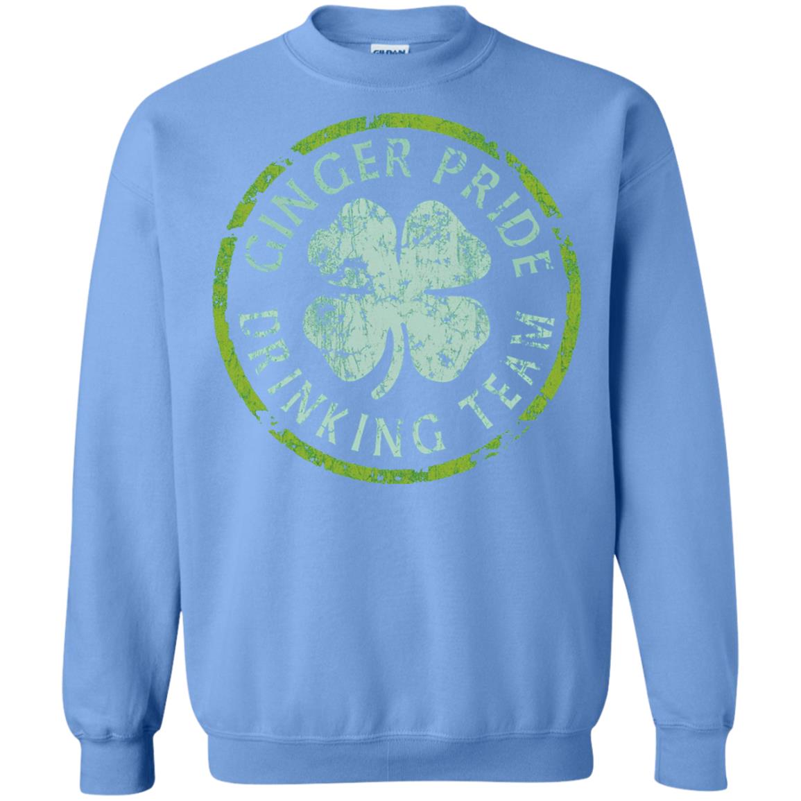 Funny Ginger Pride Drinking Team Irish T-shirt Carolina Blue