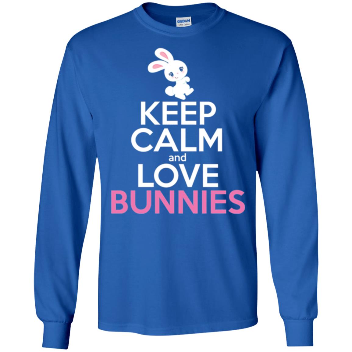 Bunny T-shirt Keep Calm And Love Bunnies Royal