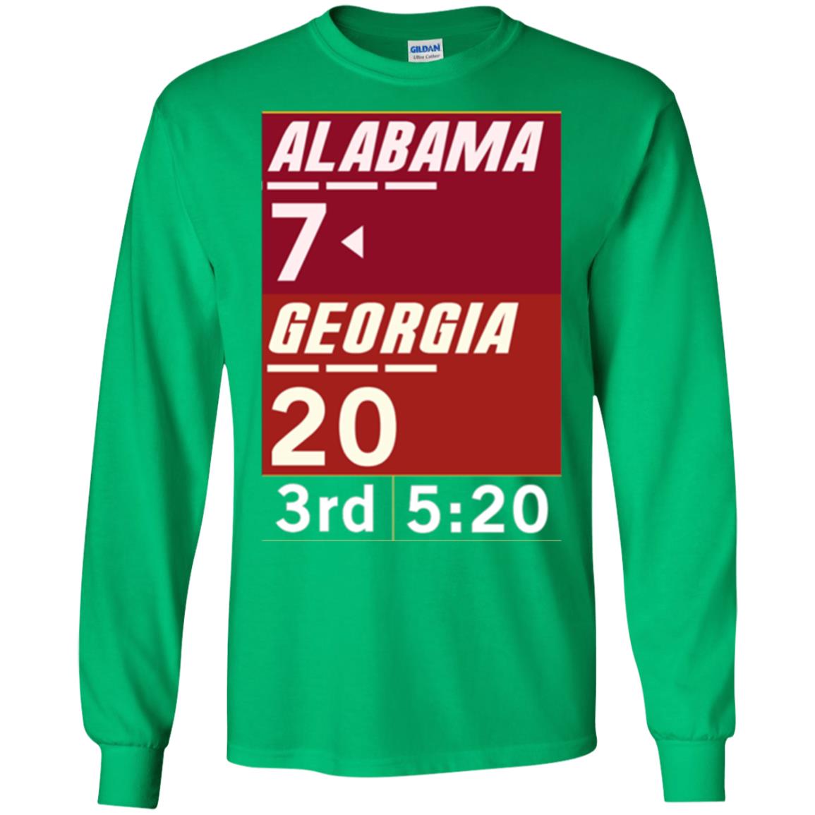Football Lover T-shirt Alabama 26-23 Comeback Win 2-sided Irish Green