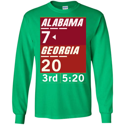 Football Lover T-shirt Alabama 26-23 Comeback Win 2-sided Irish Green