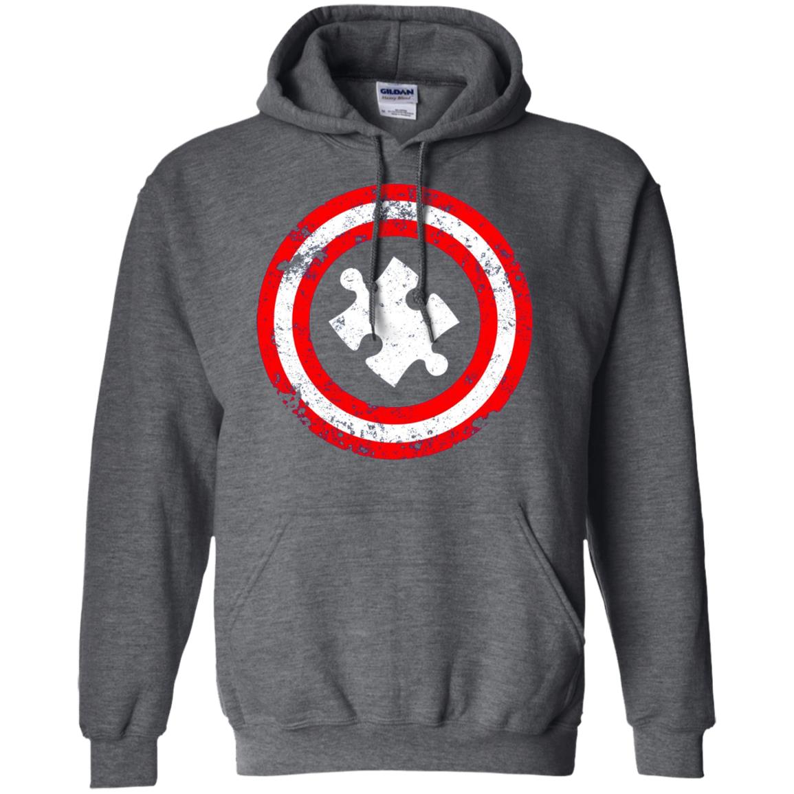 Captain Autism Superhero Autism Awareness Shirt Dark Heather