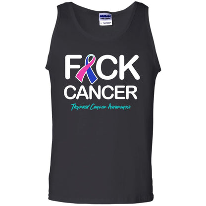 Fck Cancer Thyroid Cancer Awareness T-shirt Black