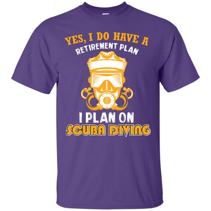 I Plan On Scuba Diving Gift Shirt For Retired Men Or Women Purple