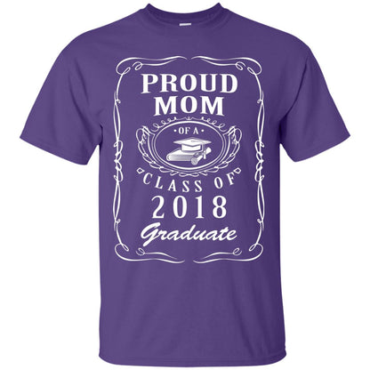 Proud Mom Of A Class Of 2018 Graduate Mommy Shirt Purple