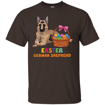 Easter German Shepherd Dog Lover T-shirt For Easter Dark Chocolate