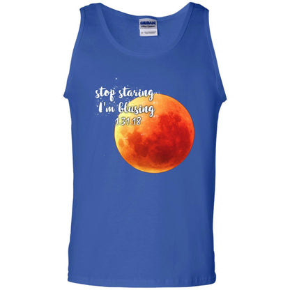 Blood Moon T-shirt Stop Staring I_m Blusing 1.31.18 Royal