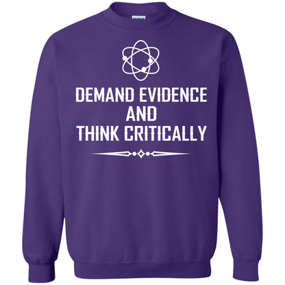 Demand Evidence And Think Critically Shirts Purple