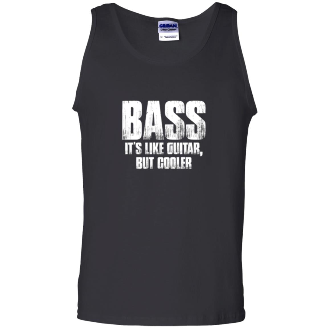 Funny Music T-shirt Bass It_s Like Guitar But Cooler Black