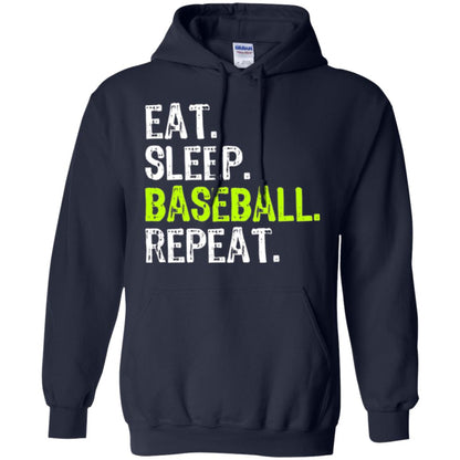 Baseball T-shirt Eat Sleep Baseball Repeat Navy