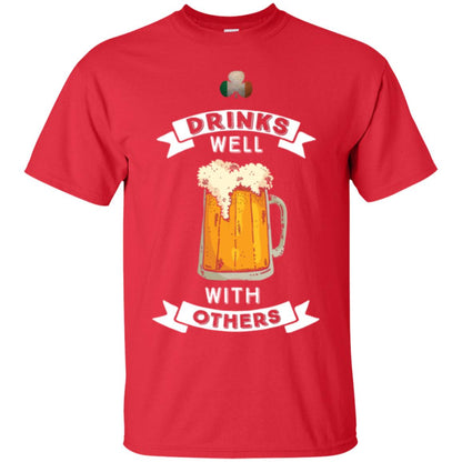 St. Patrick's Day T-shirt Drinks Well With Others Red