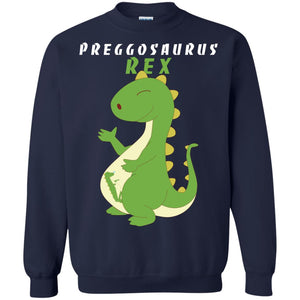 Dinosaur Pregnancy Pregosaurus ShirtG180 Gildan Crewneck Pullover Sweatshirt 8 oz.