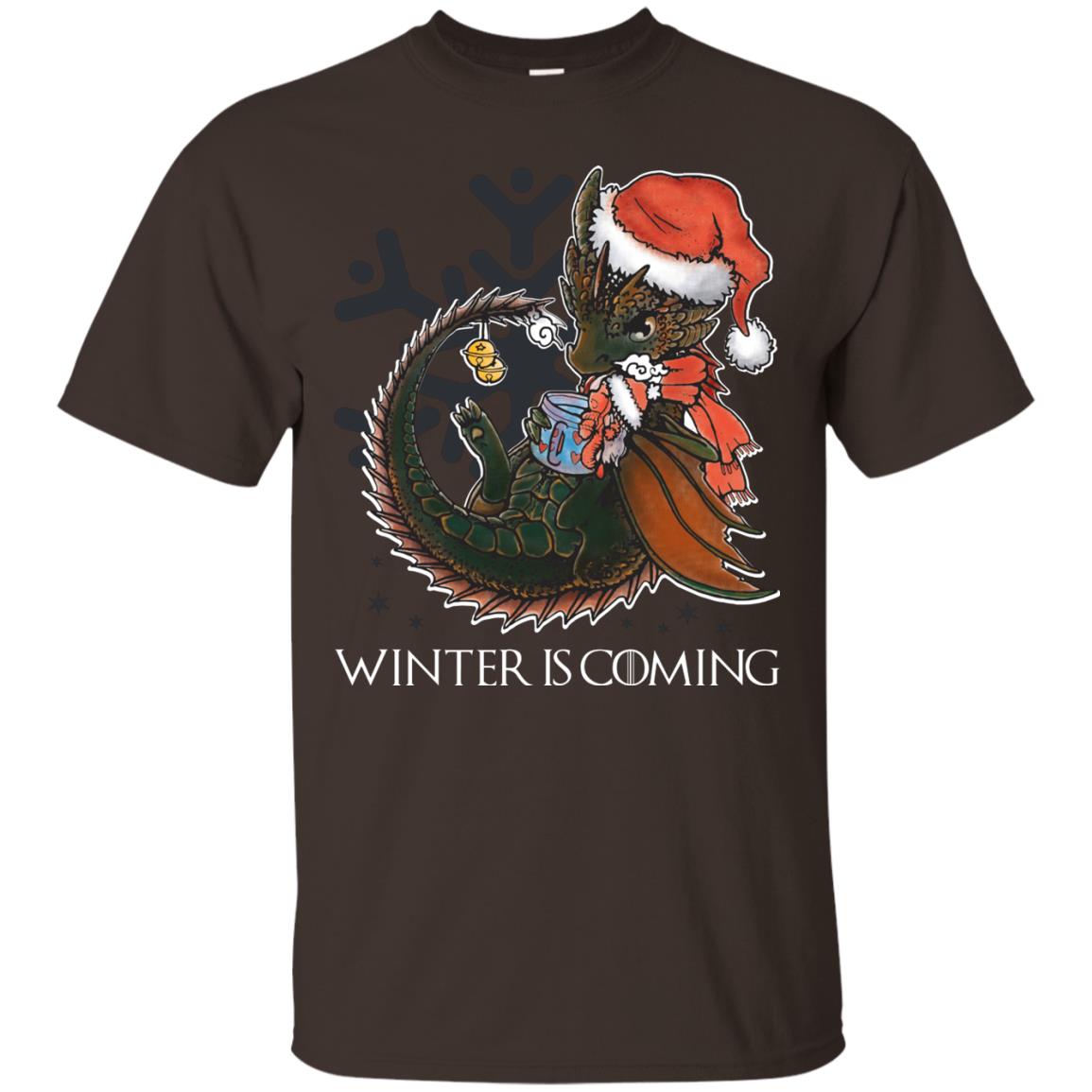 Winter Is Coming Christmas Shirt Dark Chocolate