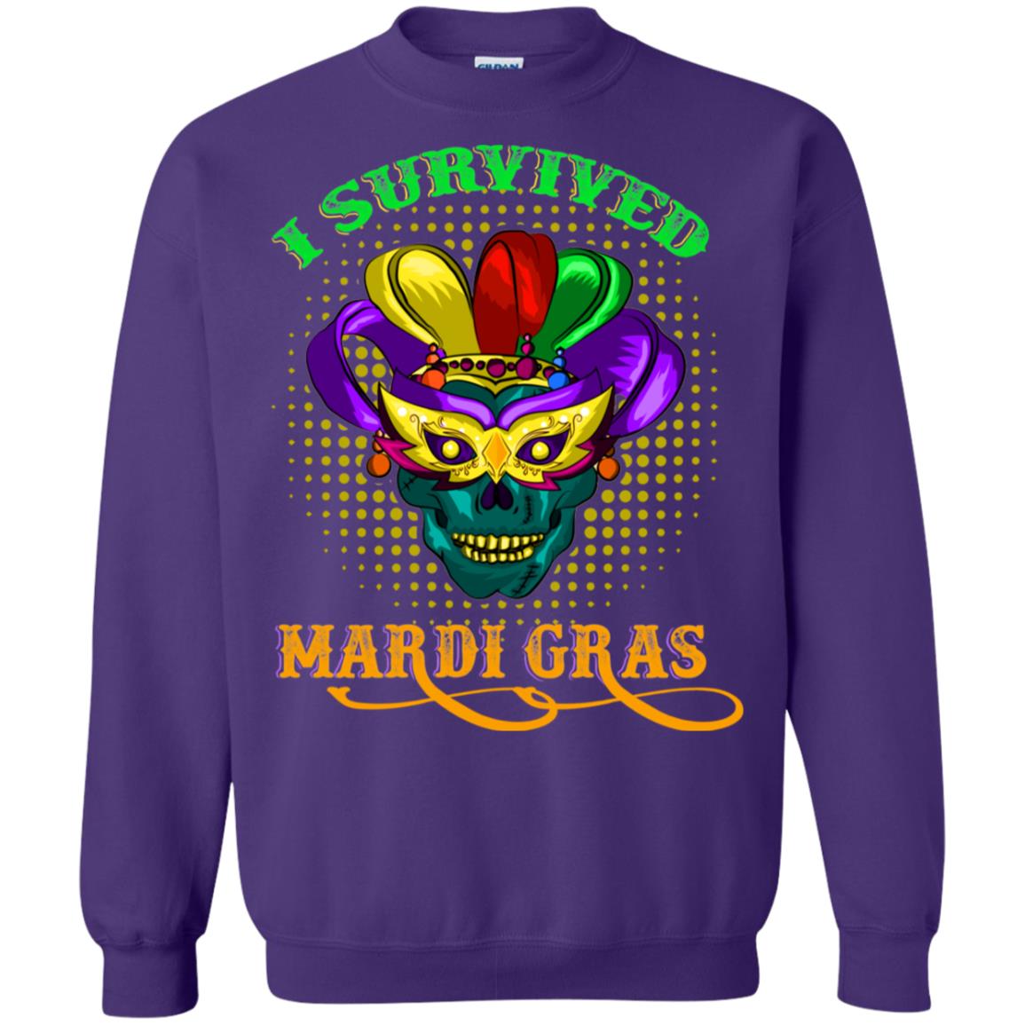 I Survived Mardi Gras Shirt Purple