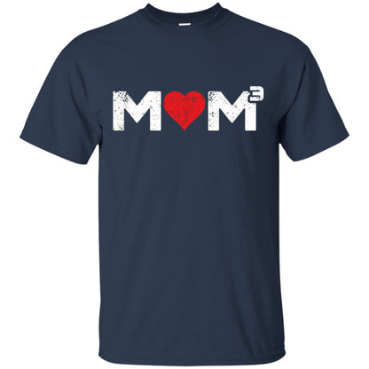 Mom3 Cubed Mother_s Day Mommy T-shirt Navy