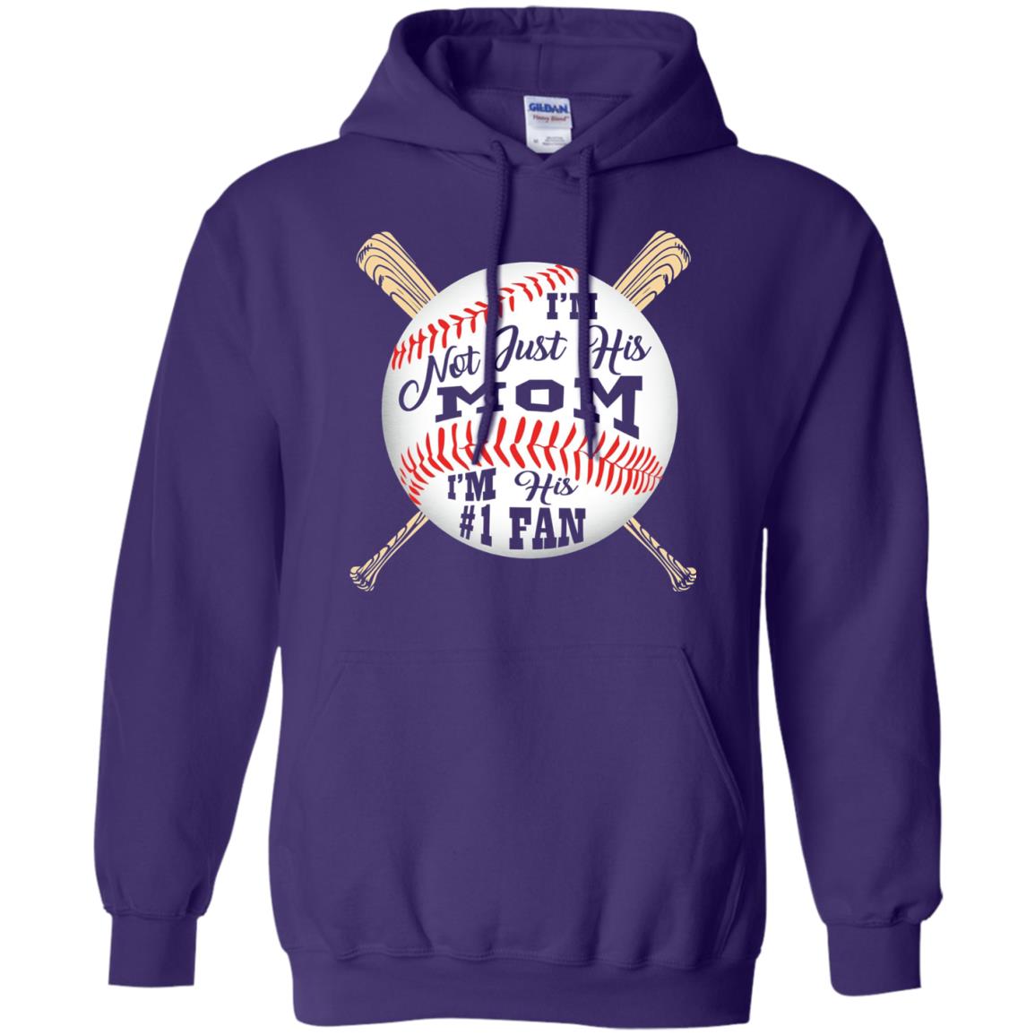Baseball Mom Shirt Im Not Just His Mom Fan Purple