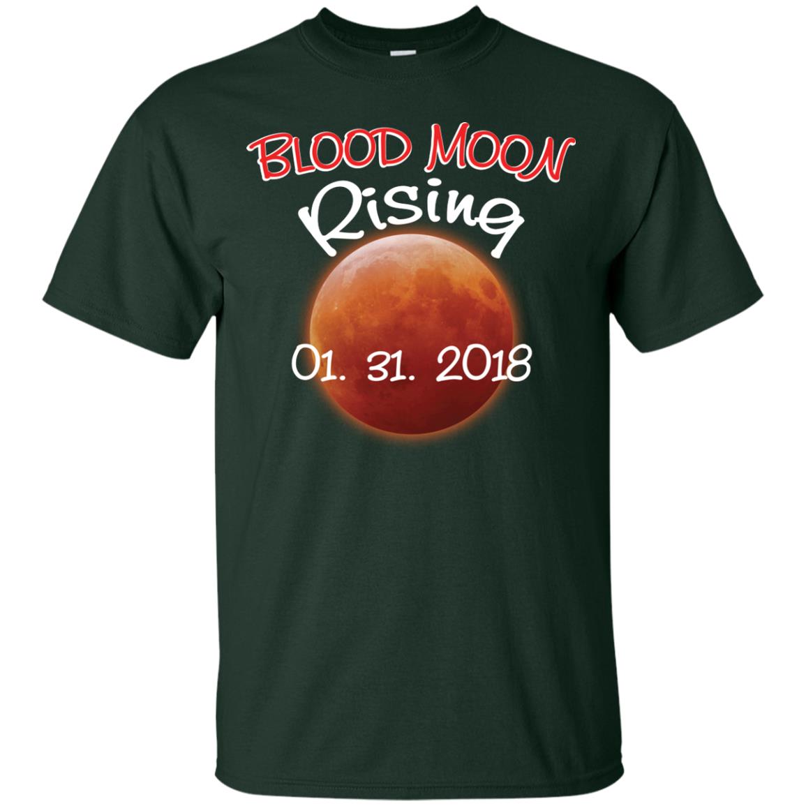 Blood Moon T-shirt Rising 01.31.2018 Forest Green
